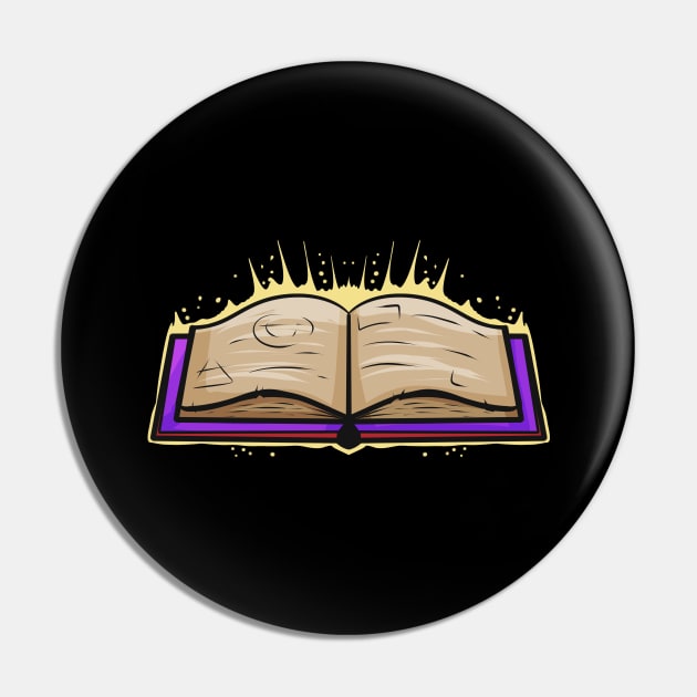 Witch Magic Spellbook Halloween Pin by SinBle