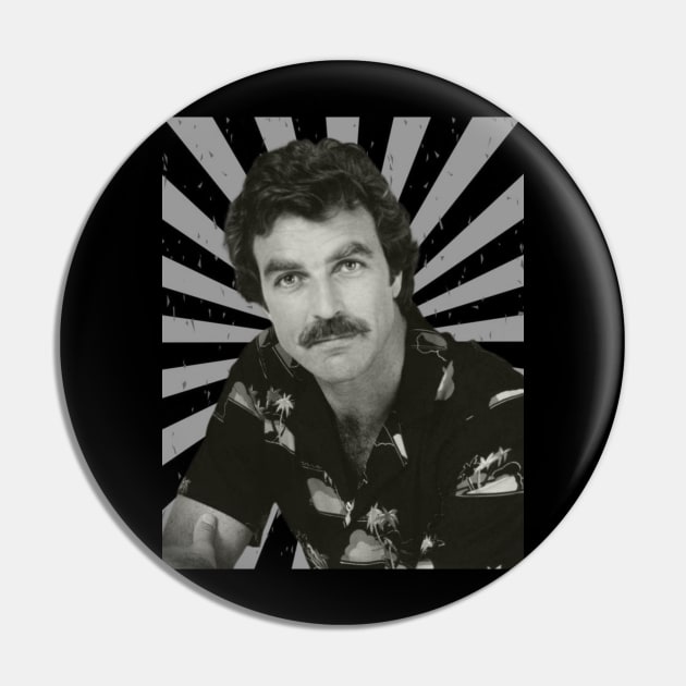 Retro Selleck Pin by Tiru Store 