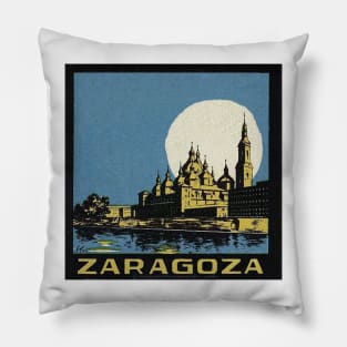 Zaragoza | Spain Gift | Spanish | Zaragoza travel | Vintage Pillow