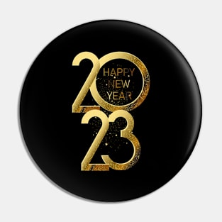 Golden Happy New Year 2023 Pin