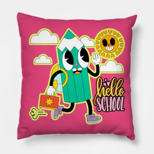 hello school back to school Pillow