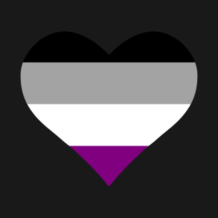 Acesexual Flag Heart T-Shirt