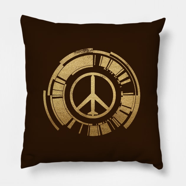 Walker of Peace [Metallic Gold] Pillow by DCLawrenceUK