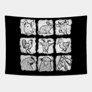 Farm animals w/b Tapestry