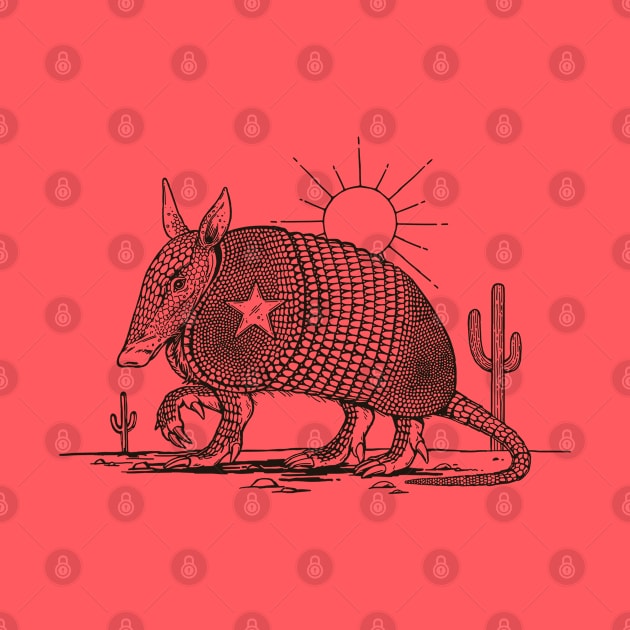 Texas Landscape With Armadillo by Dima Kruk