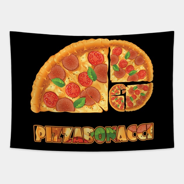 Pizzabonacci Tapestry by Meca-artwork