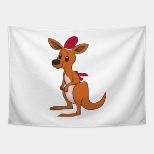 Cute Kangaroo Drawing Tapestry