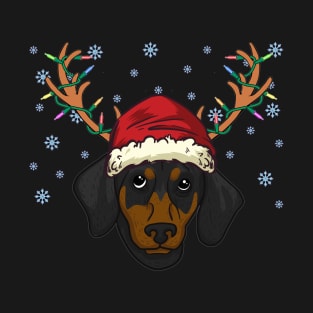 Christmas Dachshund reindeer dog T-Shirt