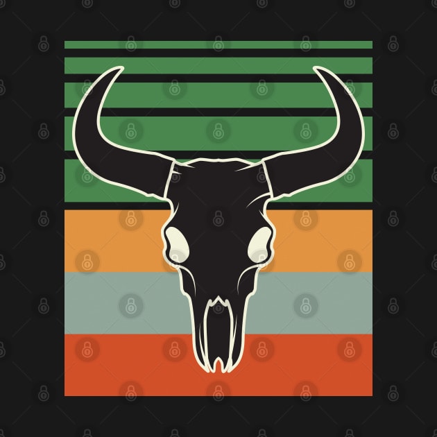 Vintage Buffalo Skull by crissbahari