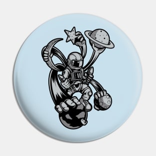 astronaut multiple hand planet Pin