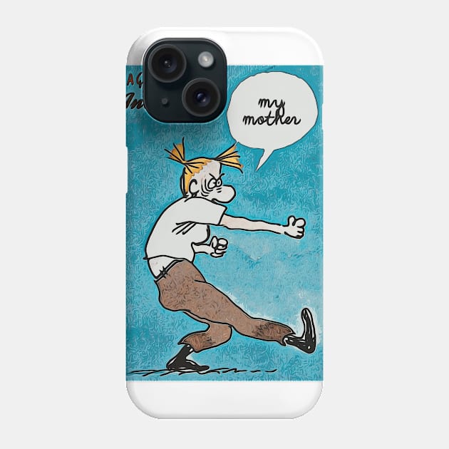 Illustration of angry mom Phone Case by ZerkanYolo