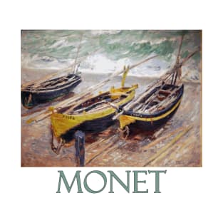 Three Fishing Boats by Claude Monet T-Shirt