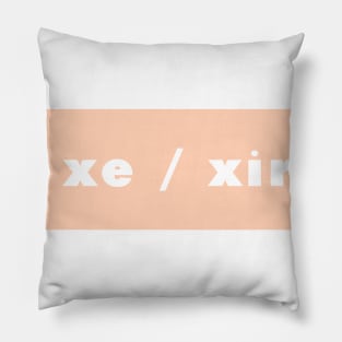 xe / xir - peach Pillow