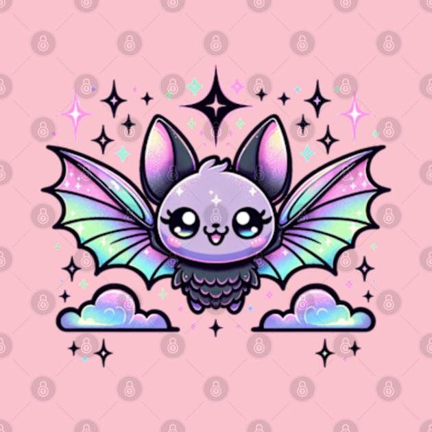 Bat Pastel Goth Kawaii Chibi Cute by Lavender Celeste