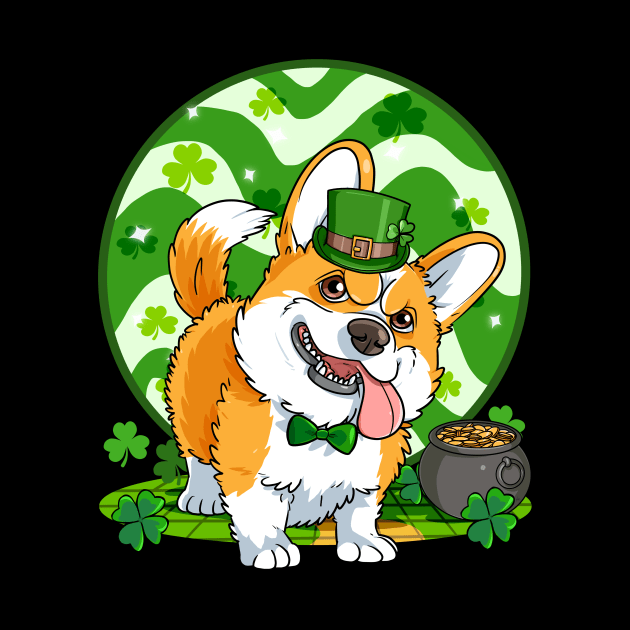 Pembroke Welsh Corgi Leprechaun St Patricks Day Irish Dog by Noseking