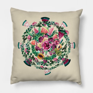 Fruit mandala art Pillow