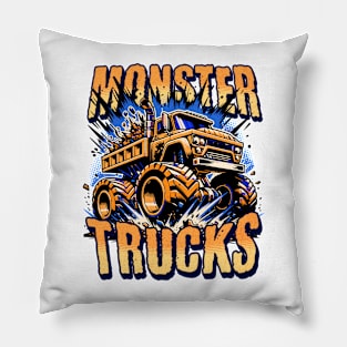 Monster Trucks Pillow