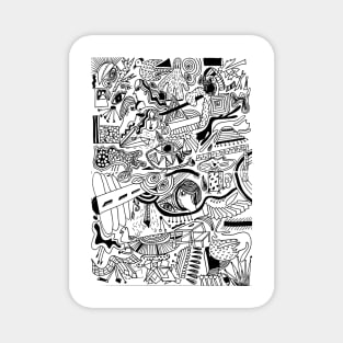 doodle illustration Magnet