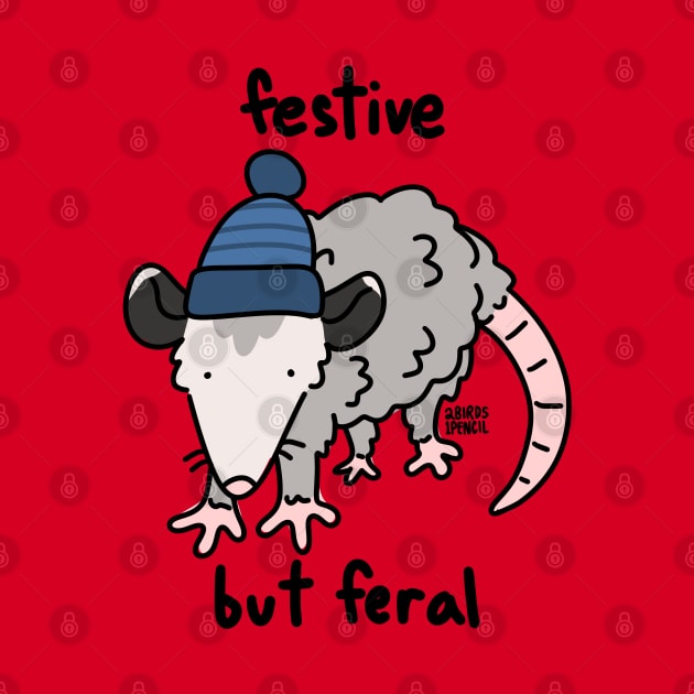 Festive but feral possum by 2Birds1Pencil