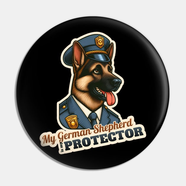 German Shepherd  Police Pin by k9-tee