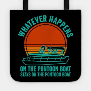 Pontoon Boat Party Funny Pontoon Lover Vintage Tote