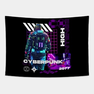 Cyberpunk phonk futuristic Tapestry