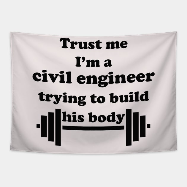 engineer body builder Tapestry by martian