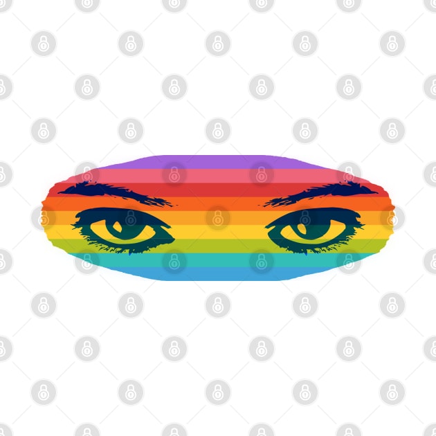 Colorful eyes looking through a rainbow by All About Nerds