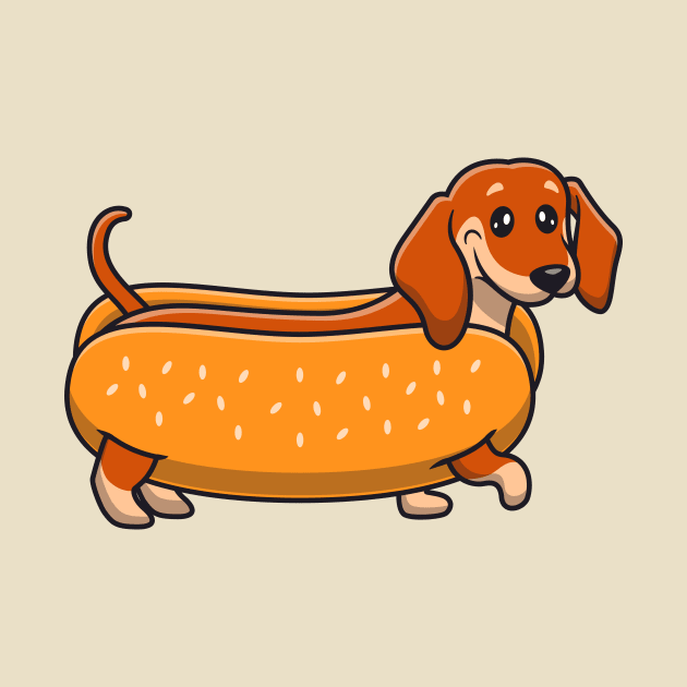 Cute Dachshund Hotdog by Catalyst Labs