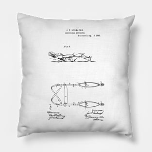 Obstetrical Supporter Vintage Patent Hand Drawing Pillow