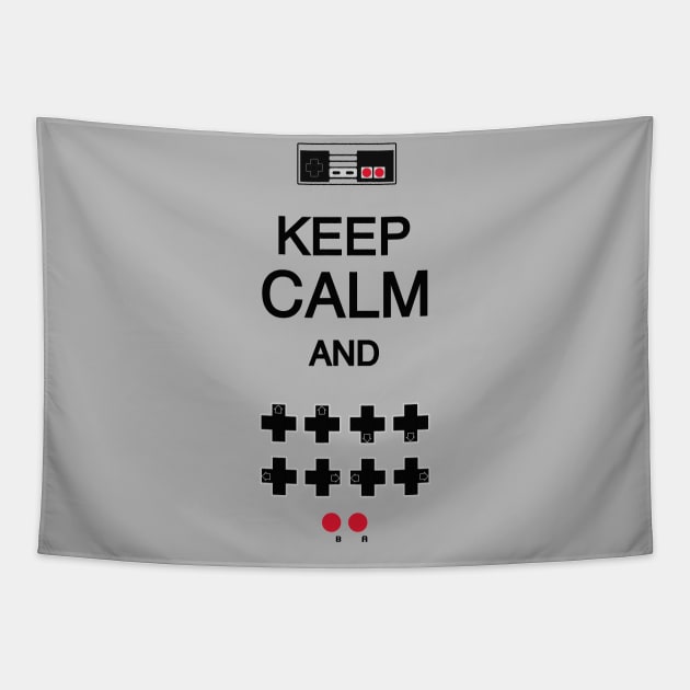 Keep Calm Konami Code Tapestry by DROLO