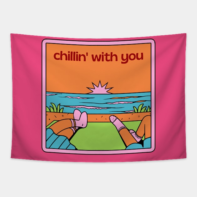 Chilling With You Tapestry by Creativity Haven