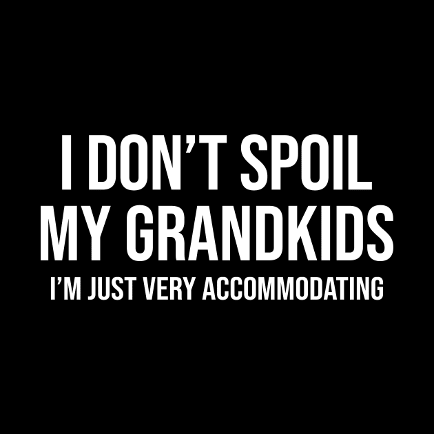 I Don't Spoil My Grandkids I’m Just Very Accommodating Funny Shirt by Krysta Clothing