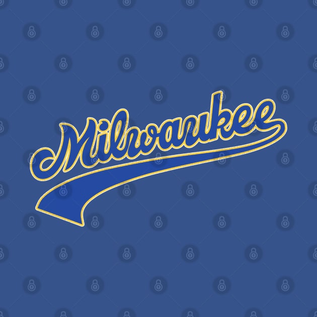 Retro 70s Milwaukee Jersey Script by darklordpug