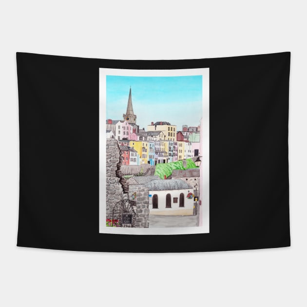 Tenby Wales Tapestry by NorrskenArt