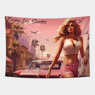 Postcard from Los Santos 6 Tapestry