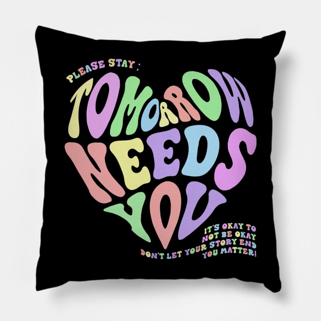 Mental Health Awareness Suicide Prevention Pillow by everetto