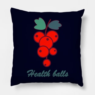 Health Red Ribes balls Pillow