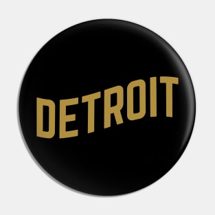 Detroit City Typography Pin