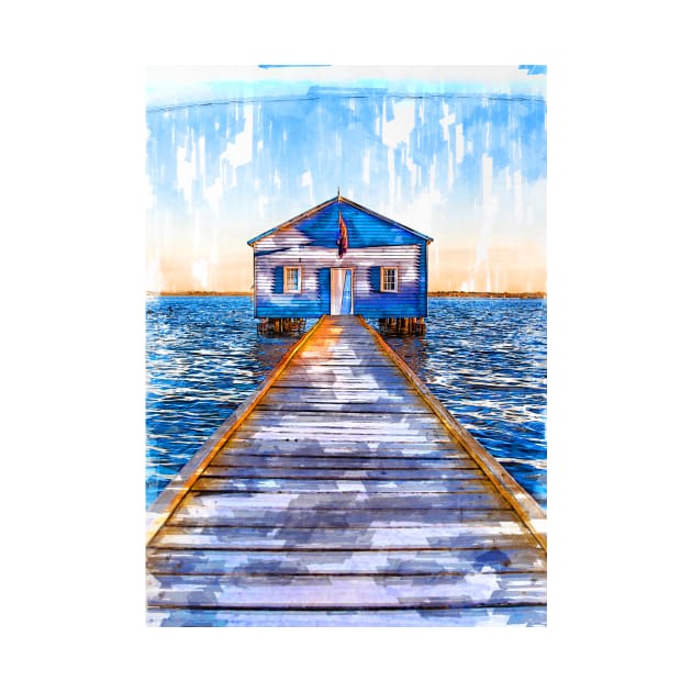 Lake Jetty To Cabin USA by ColortrixArt