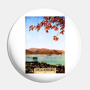 ITALY STRESA BORROMEO Scenic Island Vintage Italian Travel Pin