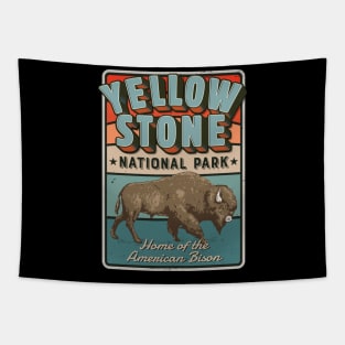 Yellowstone American Bison Vintage Tapestry