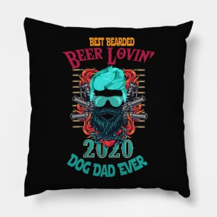 Best Bearded Beer Lovin' Dog Dad Ever Father's Day, Dog Dad, Gifts For Dad, Bearded Dad, Beer Loving Dad Pillow