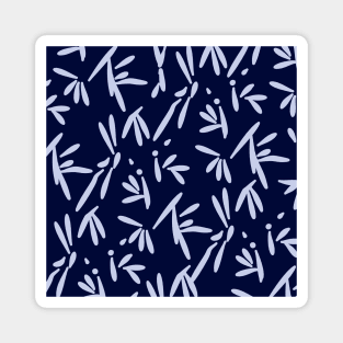 Dark blue pattern design batik style Magnet