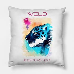 Jaguar Wild Nature Animal Colors Art Painting Pillow