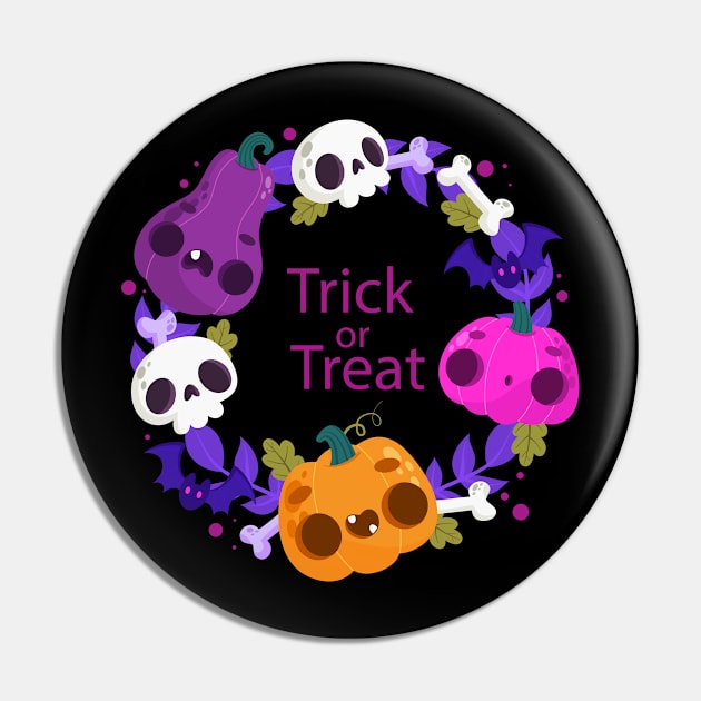 Trick Or Treat Pin by Mako Design 