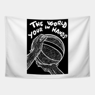 THE WORLD IN YOUR HANDS Tapestry