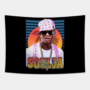 Retro Flyer Style Soulja Boy rapper Tapestry