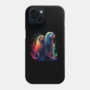 Sea Lion Couple Valentine Phone Case