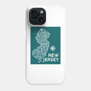 New Jersey Map Phone Case